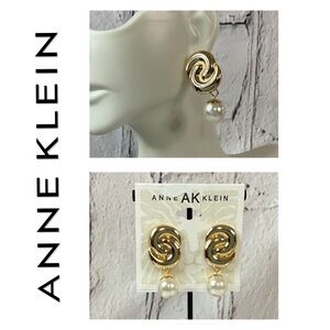 🌟 Anne Klein Pearl Drop Earrings